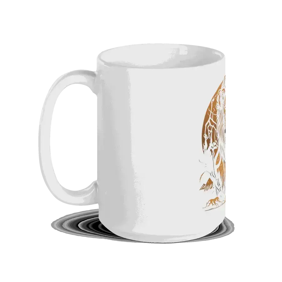 The lion's roar white mug Nexellus