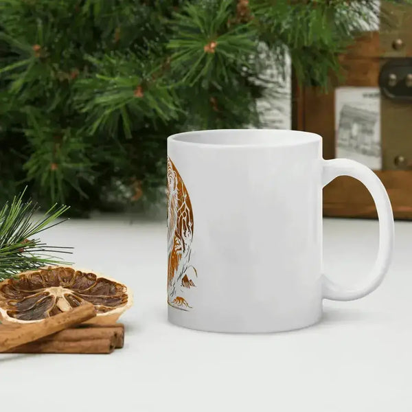 The lion's roar white mug Nexellus