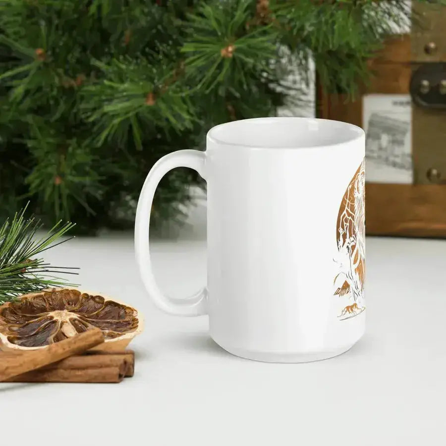 The lion's roar white mug Nexellus