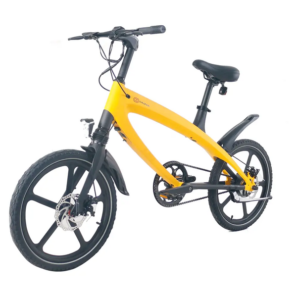 The official solar beam yellow e-bike with built-in