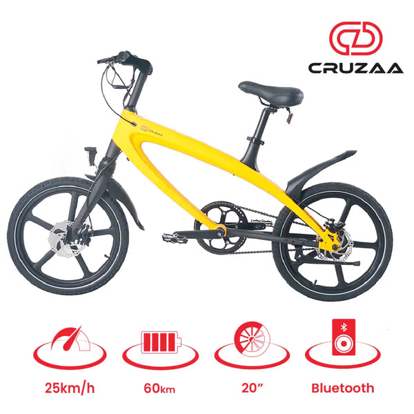 The official solar beam yellow e-bike with built-in