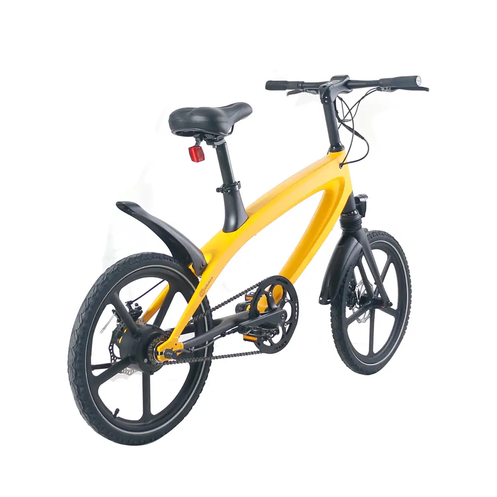 The official solar beam yellow e-bike with built-in