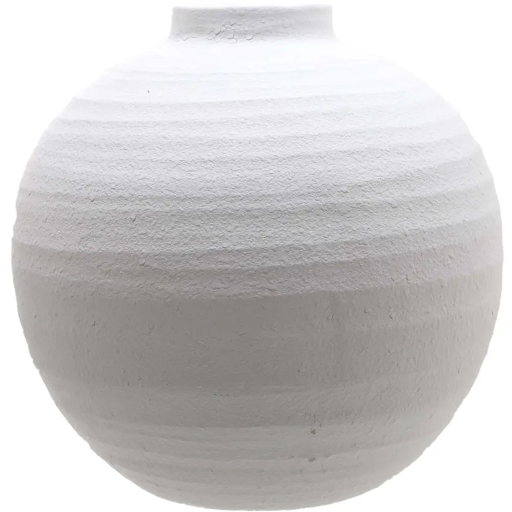 Tiber large matt white ceramic vase - Ornaments