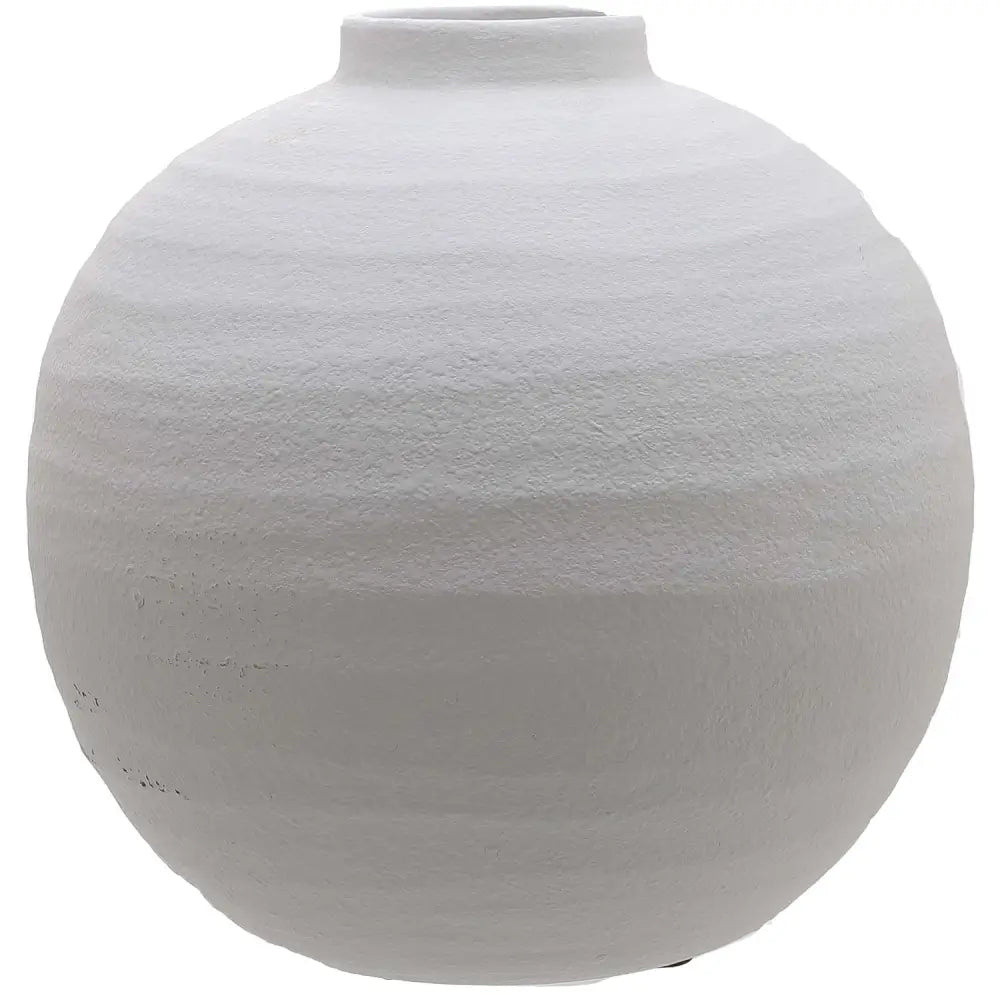 Tiber matt white ceramic vase - Ornaments