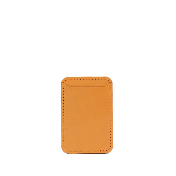 Top-grain leather magsafe wallet - classic - Deep Safron