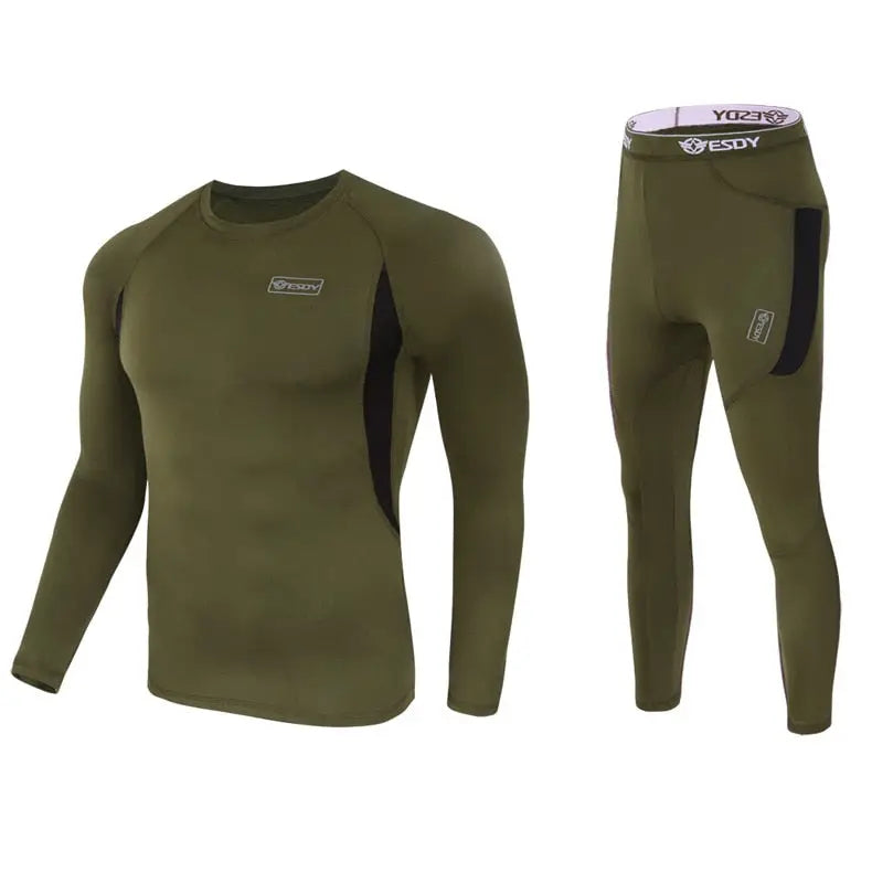 Top Quality Thermal Underwear Sets Compression Fleece Sweat for Men Nexellus