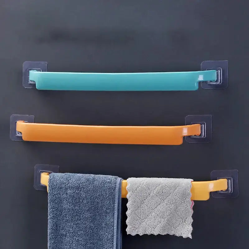 Towel bar punch-free bathroom lengthened bathroom cool double-bar Nexellus