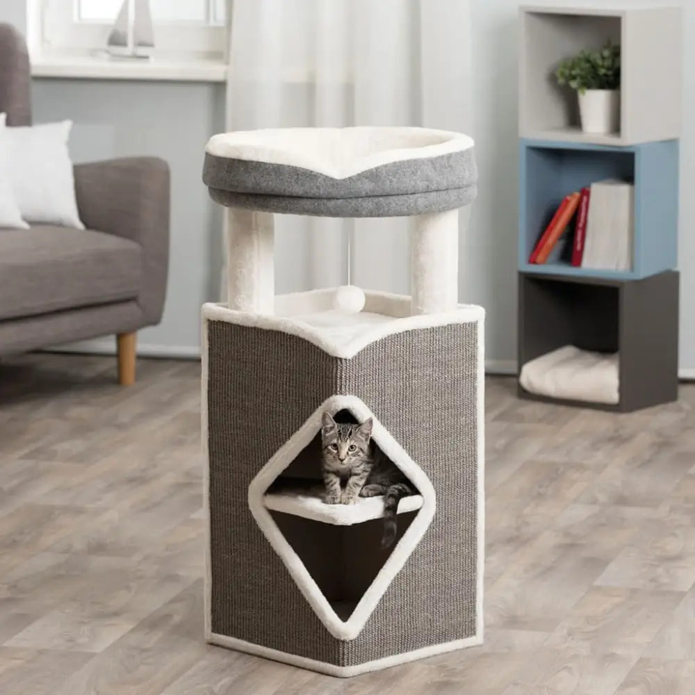 Trixie cat tower arma grey blue and white - Multicolour