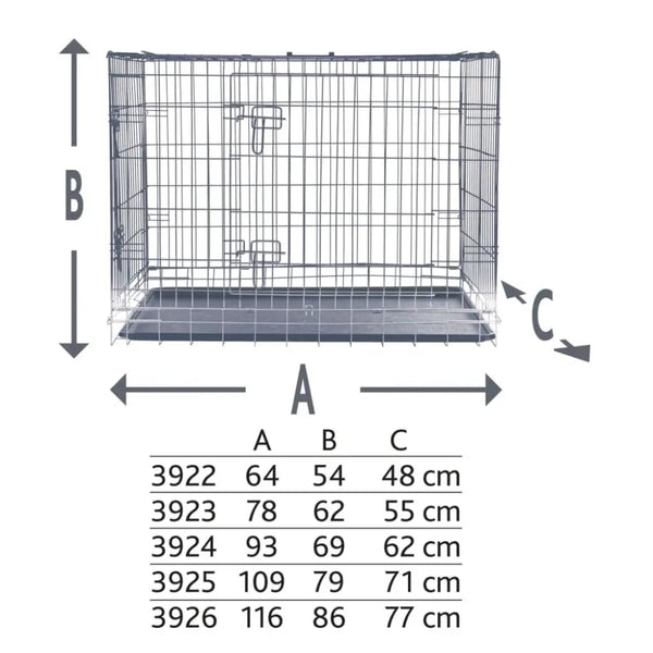 Trixie home kennel 109x79x71 cm galvanized - Grey