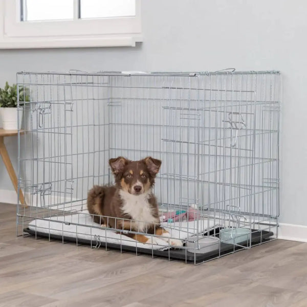 Trixie home kennel 109x79x71 cm galvanized - Grey