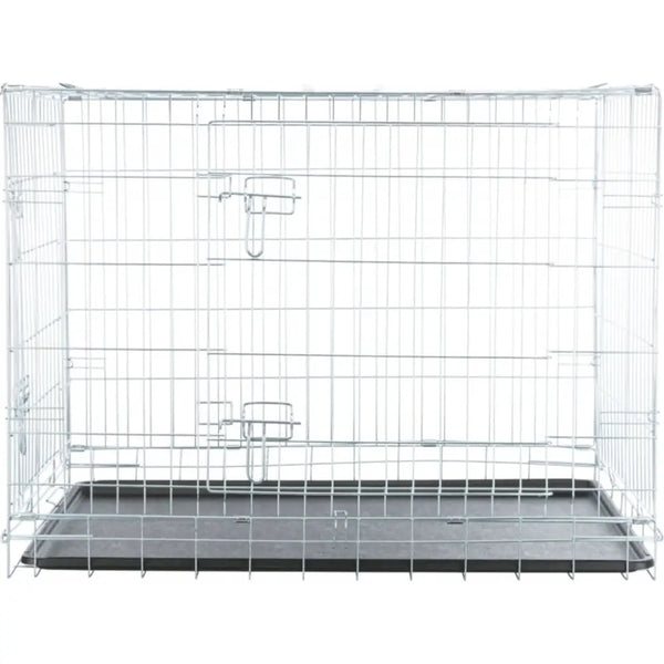 Trixie home kennel 64x54x48 cm galvanized - Grey