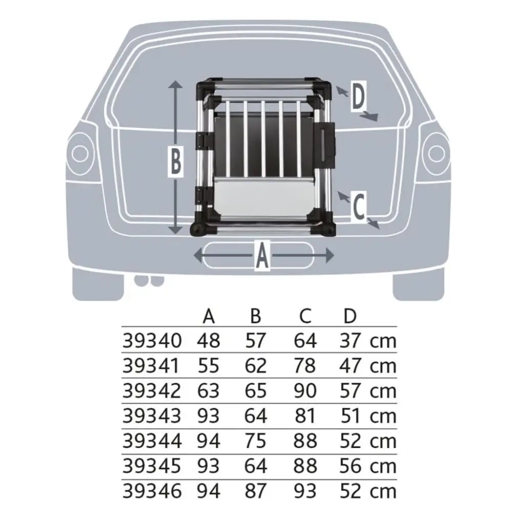 Trixie pet transport box l aluminium - Grey