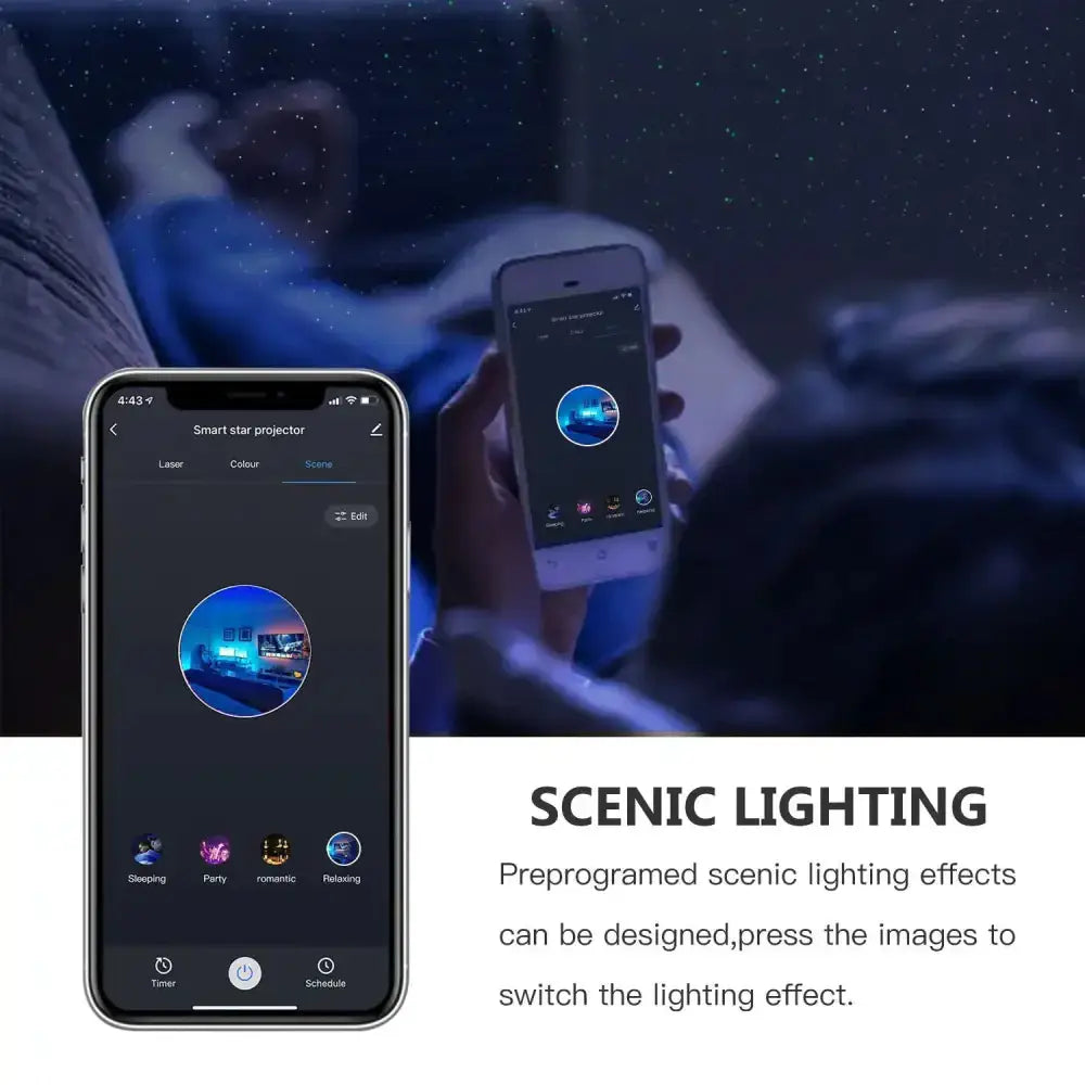 Tuya smart wifi app control starry sky dazzling starry night light led Nexellus