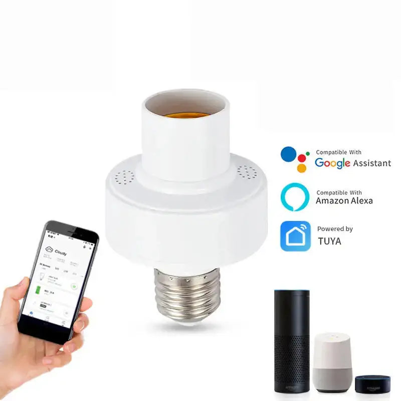 Tuya wifi smart lamp head smart life app lamp holder alexa speaker Nexellus