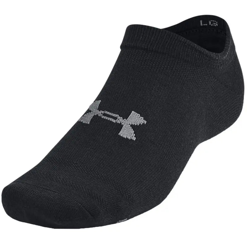 Under armor essential 6 pack no show socks 1382611 001 - L