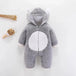 Unisex baby romper boys & girls fleece hooded jumpsuit Nexellus