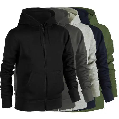 Urban Road Plain Zip Hoodie - Nexellus