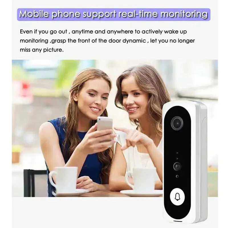 V20 smart wifi video doorbell camera visual intercom with chime night Nexellus