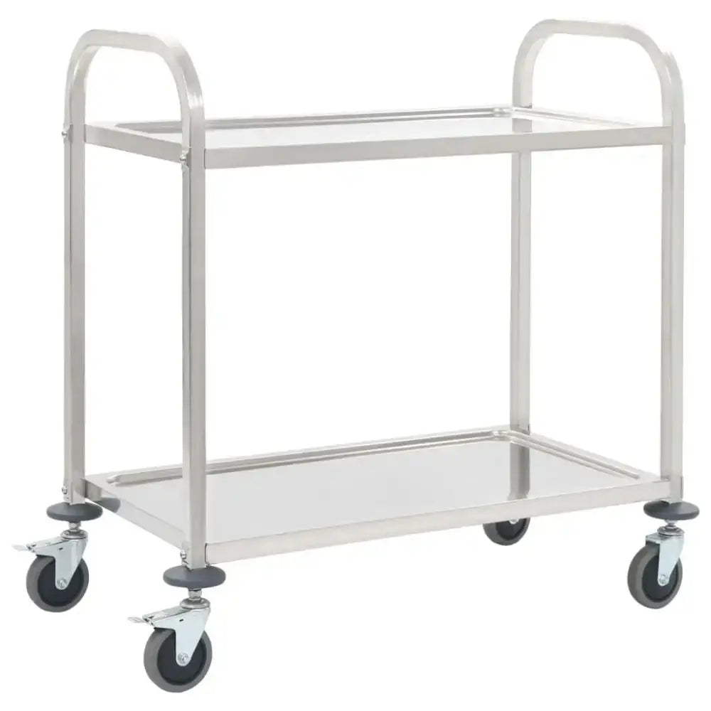 Vidaxl 2-tier kitchen trolley 95x45x83.5 cm stainless steel Nexellus