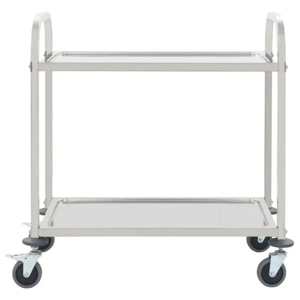 Vidaxl 2-tier kitchen trolley 95x45x83.5 cm stainless steel Nexellus