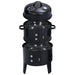 Vidaxl 3-in-1 charcoal smoker bbq grill 40x80 cm - Black