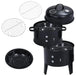 Vidaxl 3-in-1 charcoal smoker bbq grill 40x80 cm - Black