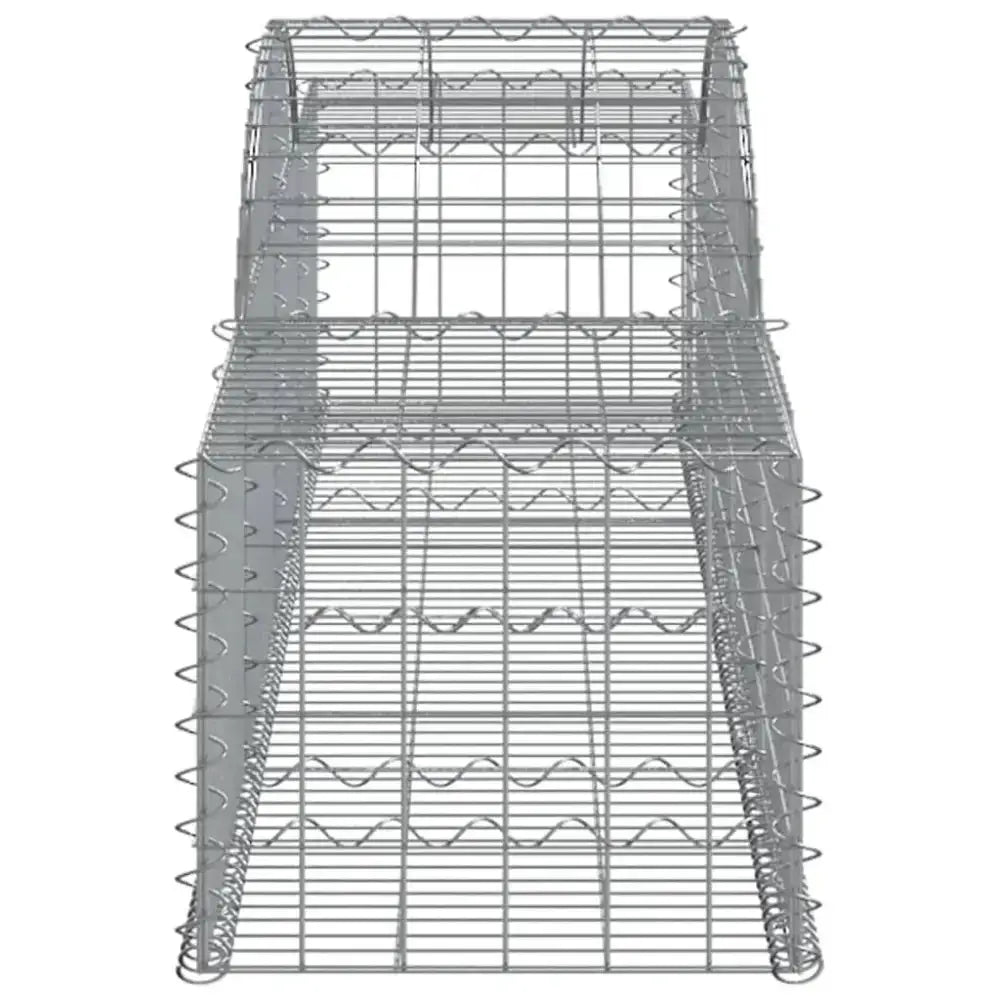 Vidaxl arched gabion baskets 13 pcs 300x50x40/60 cm galvanised iron Nexellus