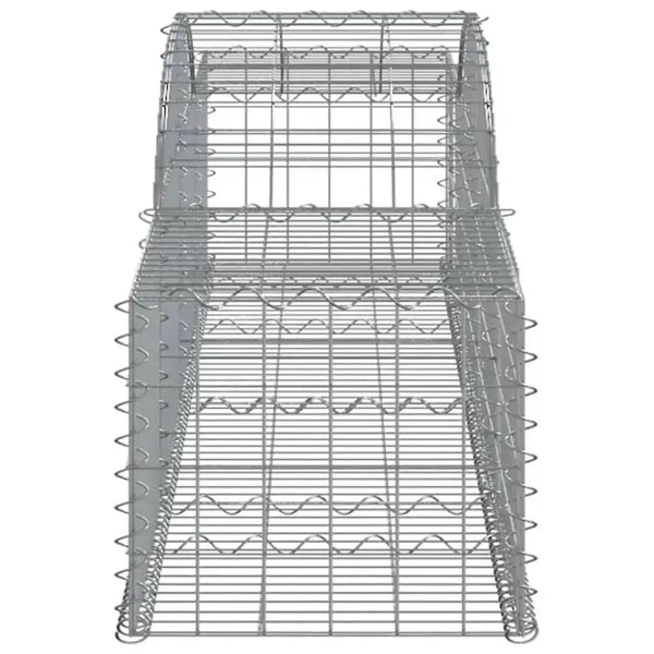 Vidaxl arched gabion baskets 13 pcs 300x50x40/60 cm galvanised iron Nexellus