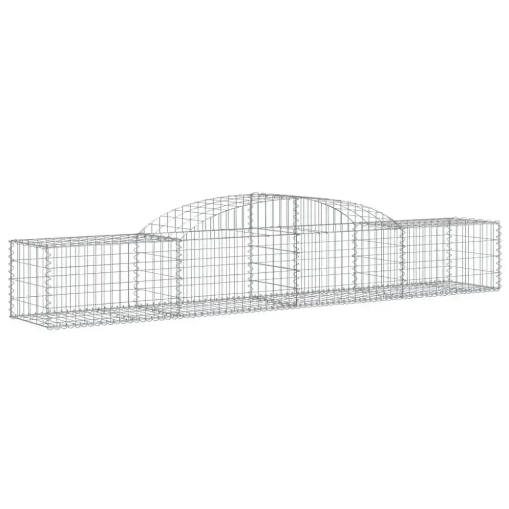 Vidaxl arched gabion baskets 13 pcs 300x50x40/60 cm galvanised iron Nexellus