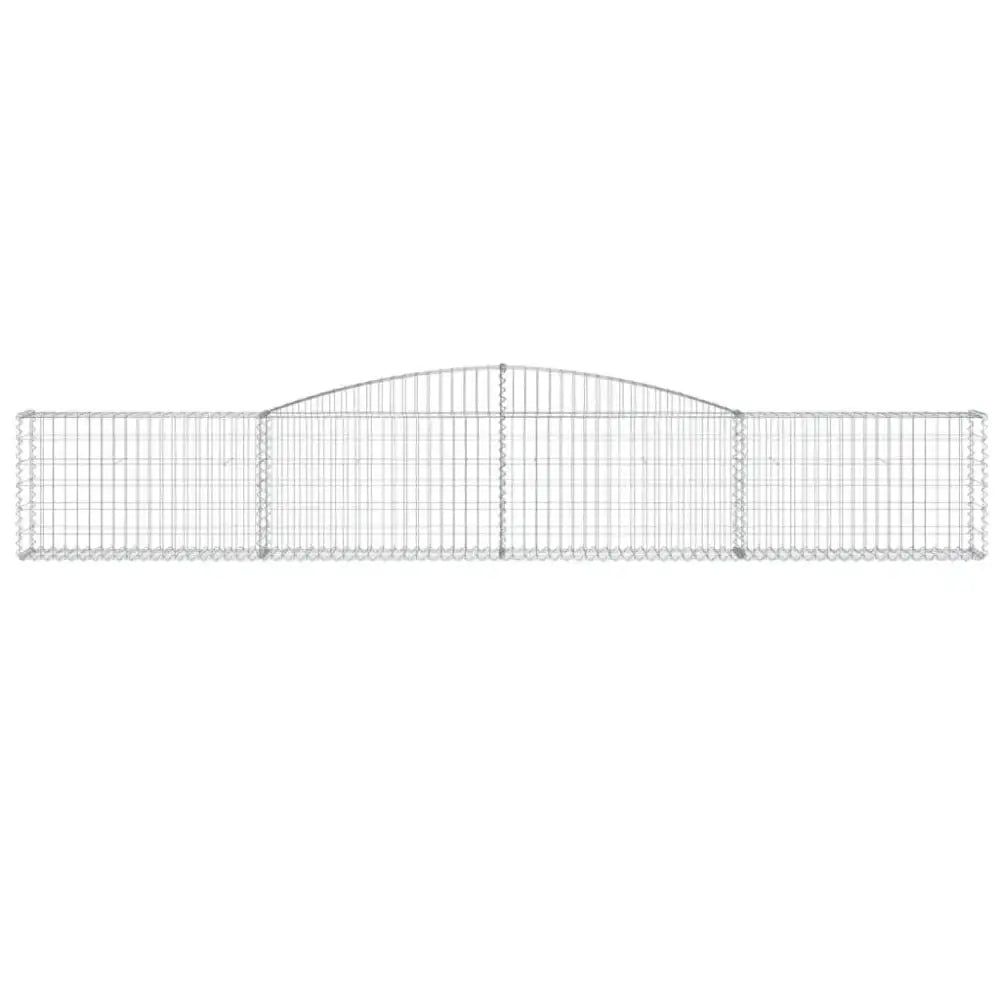 Vidaxl arched gabion baskets 3 pcs 400x30x60/80 cm galvanised iron Nexellus