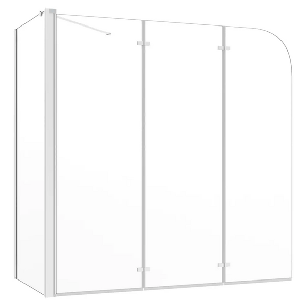 vidaXL Bath Enclosure 120x69x130 cm Tempered Glass Transparent Nexellus