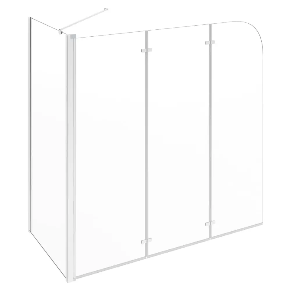 vidaXL Bath Enclosure 120x69x130 cm Tempered Glass Transparent Nexellus