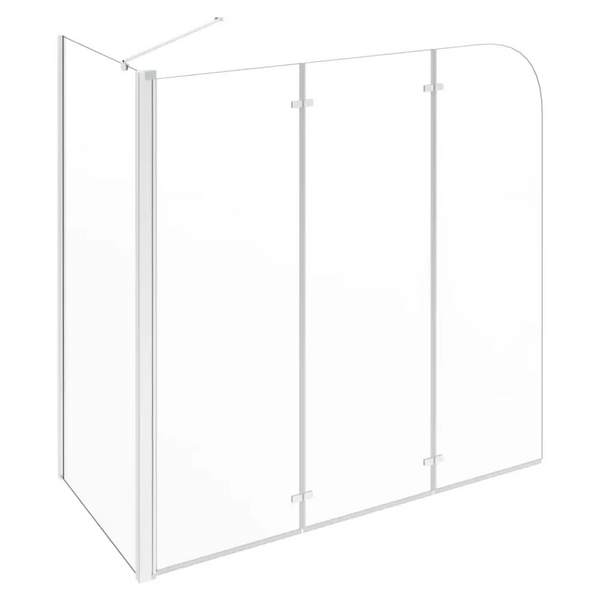 vidaXL Bath Enclosure 120x69x130 cm Tempered Glass Transparent Nexellus