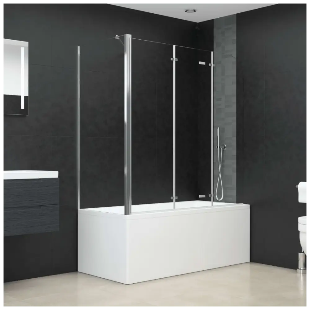 vidaXL Bath Enclosure 120x69x130 cm Tempered Glass Transparent Nexellus