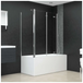 vidaXL Bath Enclosure 120x69x130 cm Tempered Glass Transparent Nexellus