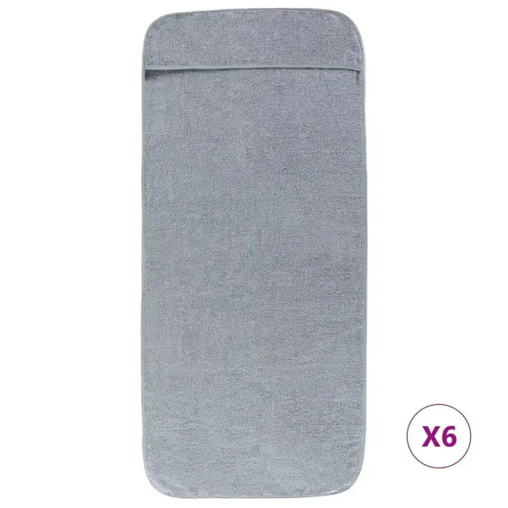 Vidaxl beach towels 6 pcs grey 60x135 cm fabric 400 gsm Nexellus