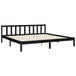 Vidaxl bed frame with headboard black 200x200 cm solid wood Nexellus