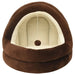 Vidaxl cat bed 40x40x35 cm brown and cream - Brown