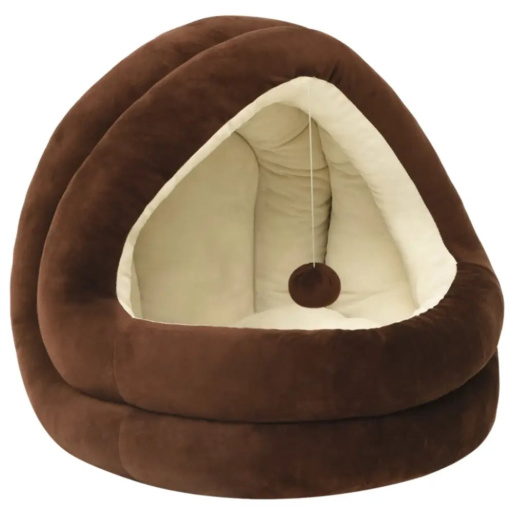 Vidaxl cat bed 40x40x35 cm brown and cream - Brown