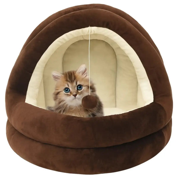 Vidaxl cat bed 50x50x45 cm brown and cream - Brown