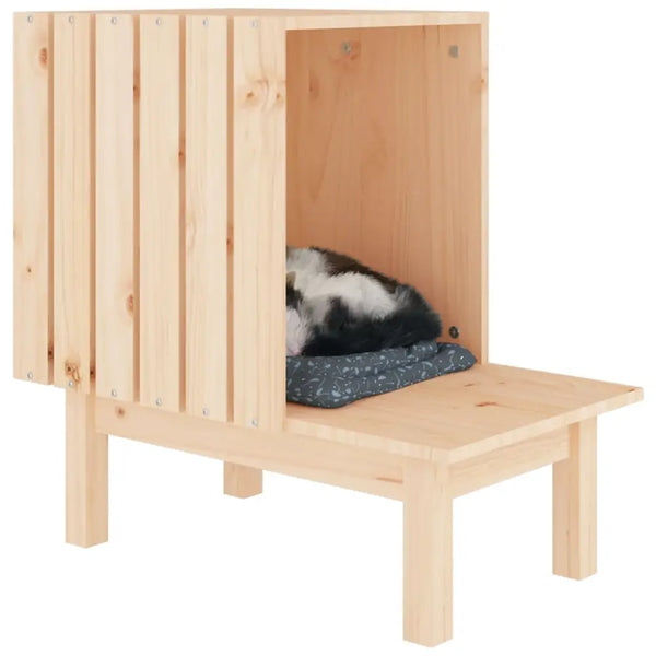 Vidaxl cat house 60x36x60 cm solid wood pine - Brown