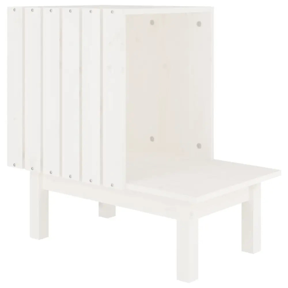 Vidaxl cat house white 60x36x60 cm solid wood pine - White