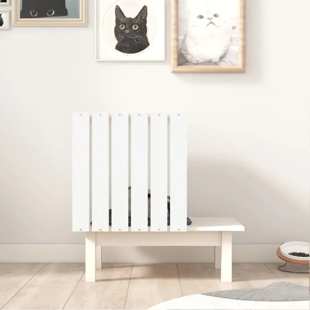 Vidaxl cat house white 60x36x60 cm solid wood pine - White