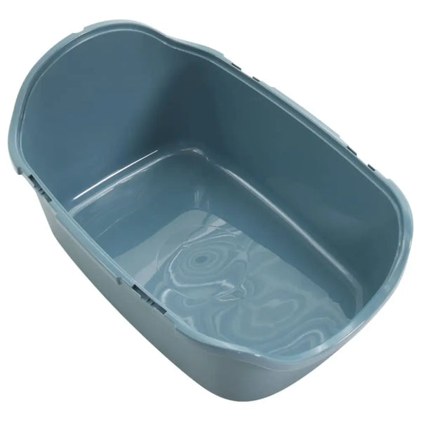 Vidaxl cat litter tray with cover white and blue 56x40x40