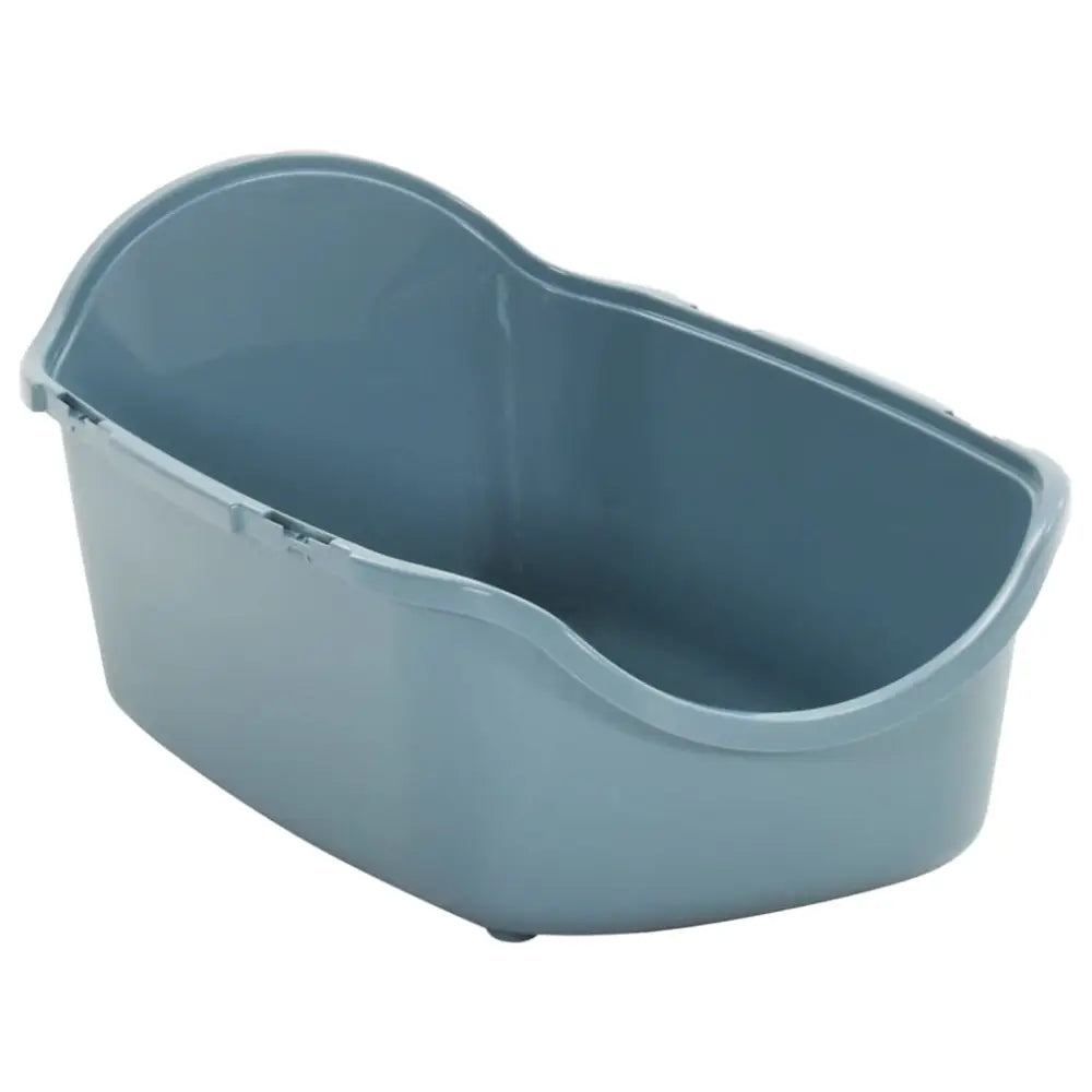 Vidaxl cat litter tray with cover white and blue 56x40x40