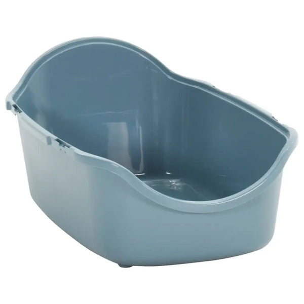 Vidaxl cat litter tray with cover white and blue 56x40x40