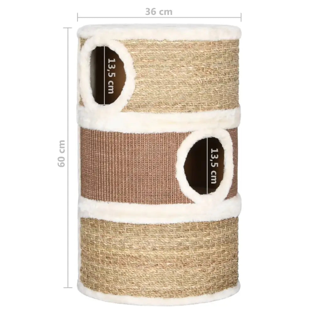 Vidaxl cat scratching barrel 60 cm seagrass - Brown