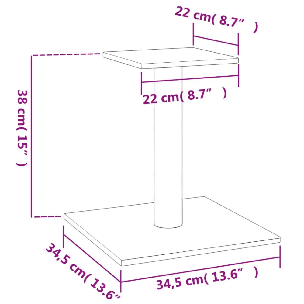 Vidaxl cat scratching post with platform cream 38 cm - Cream