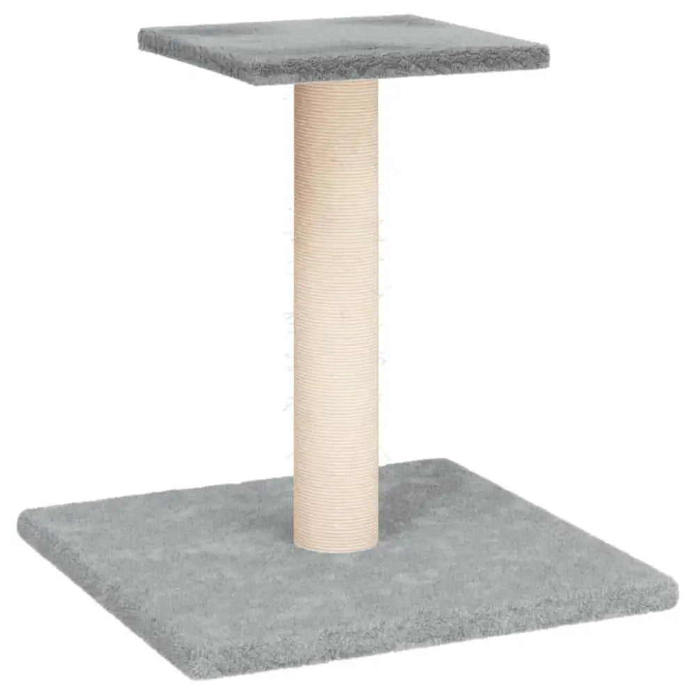 Vidaxl cat scratching post with platform light grey 38 cm