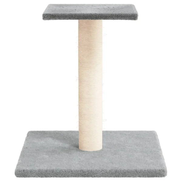 Vidaxl cat scratching post with platform light grey 38 cm